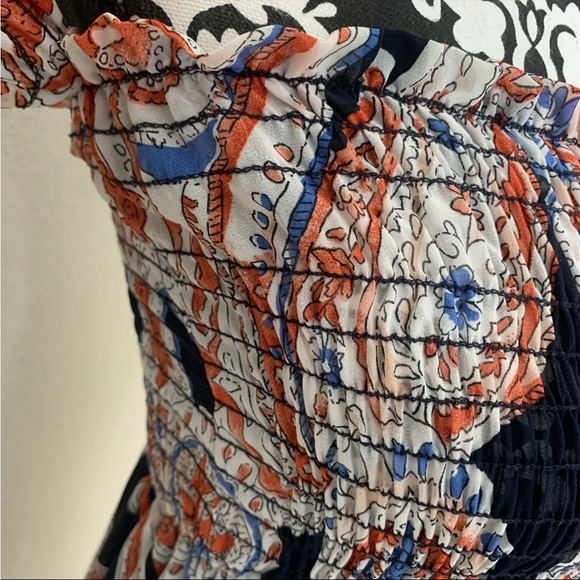 Anthropologie Lavender Field Boho Hippie Smock Dress Off SHoulder Maxi Dress S - Picture 4 of 13